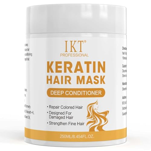 Hair Mask Keratin 250ml, Hydrates & deeply conditionseImproves hoir texture ond shine, Reduce split ends and tames frizz, For All Hair Types