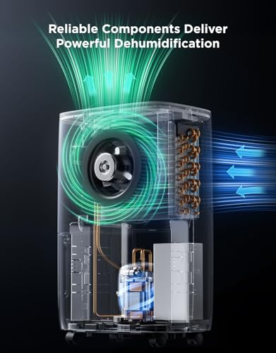 Image of GoveeLife Dehumidifier for Home 4,500 Sq.Ft, 50 to 137 Pint Smart Auto Humidity Control, Drain Hose, 2.0Gal Bucket, Compressor Dehumidifiers for Basement with Auto Shut Off, Bathroom, Garage, w /WiFi