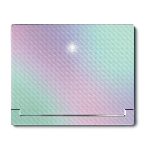 Image of MightySkins Carbon Fiber Skin Compatible with Alienware X16 R1 (2023) Full Wrap Kit - Cotton Candy | Protective, Durable Textured Carbon Fiber Finish | Easy to Apply & Change Styles | Made in The USA