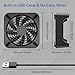GSCOLER X1 USB Cooling Fan, 18dB Ultra Quiet 120mm USB Computer Fan with Built-in Cable, Portable Fast Cooling Suitable for Router, Receiver, Amplifier, DVR, PlayStation, Xbox, Computer Cabinet More