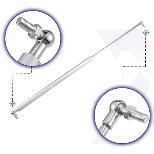 Image of X AUTOHAUX 2 Pcs 30inch 100lb /445N Silver Tone Lift Supports Struts Shocks Gas Spring with Wrench Universal for RV Car Truck Boat