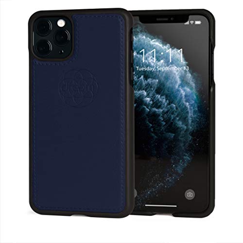 Flash Sale Buy 1 get 1 Dreem Fibonacci Luxury Vegan Leather Case for iPhone 11 Pro, Slim, Shock-Proof TPU Case, Perfect for Magnetic Mounts, Gift-Box - Royal