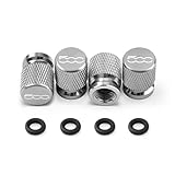 4 Pièces Bouchons de Valve de Pneu Alliage pour Fiat 500 500C 500X 500L, Capuchon de Valve avec Joint Caoutchouc Anti-Fuite, Anti-Poussière, Accessoires Auto,Grey