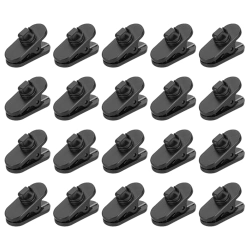 PATIKIL 360° Rotate Headphone Wire Clips, 20 Black