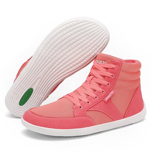 Saguaro Unisex Barfußschuhe High-Top mit Breite Zehenbox & Zero-Drop Sohle, Gr.36-48