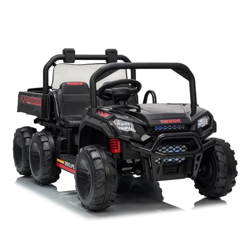 24V Electric Ride-on Dump Truck for Kids, 4WD Ride-On Car