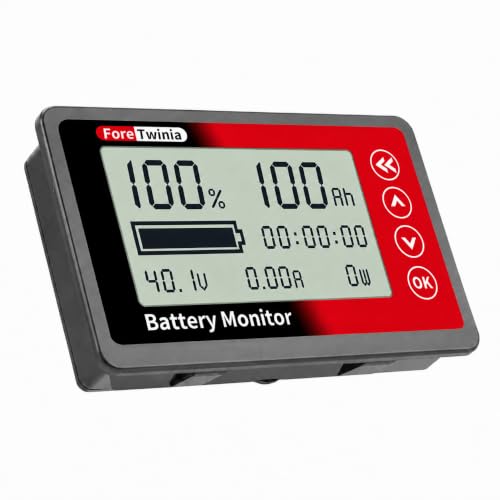500A Shunt Battery Monitor, 8-120V Coulomb Meter for LiFePO4 Batteries