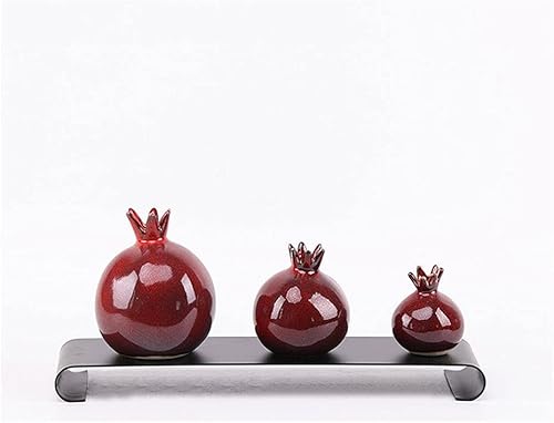 Miniatura 3 de SHUTING2020 Estatua china de feng Shui, escultura de granada, jarrón de cerámica para sala de estar, sala de estudio, decoración moderna