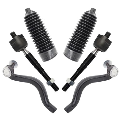 TRQ Front Steering Kit Steering Rack & Pinion Bellow Tie Rod Compatible with 2007-2011 Lexus GS350 2006-2013 IS250 2011-2013 IS350