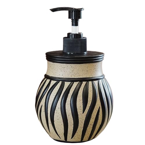 Contenedor de botella para jabón con elegante diseño de cebra 2