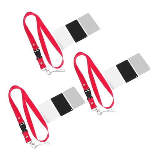 Mikikit DSLR Camera Lanyard with 9 Pcs Grey White Black Card Essential for Exposure and White Balance