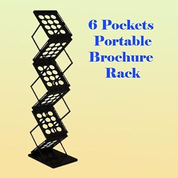 DSM TM 6 Pocket Literature Magazine Catalog Brochure Rack Holder Portable Pop up Trade Show