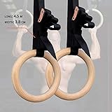 ♥❣ Compras 100% Satisfechas: El paquete incluye: 2 anillos de madera y 2 eslingas de nylon. Si tiene alguna pregunta, no dude en contactarnos y haremos todo lo posible para asegurarnos de que esté satisfecho nuevamente.