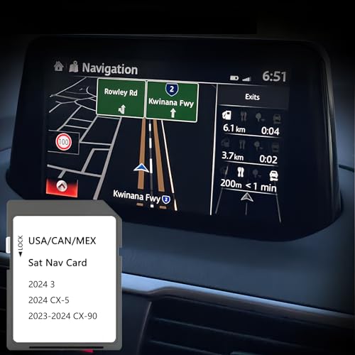 Cartão de navegação atualizado, acessórios de sistema de navegação, compatível com 2024 CX-5/3, 2023
