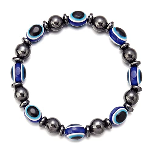 MAZEJO Bracelet de calculs biliaires Noirs perlés à la Main Europe et États-Unis ins Mode Bracelet de calculs biliaires Noirs démagnétisant coloré 1pc (Color : Blue) Cover