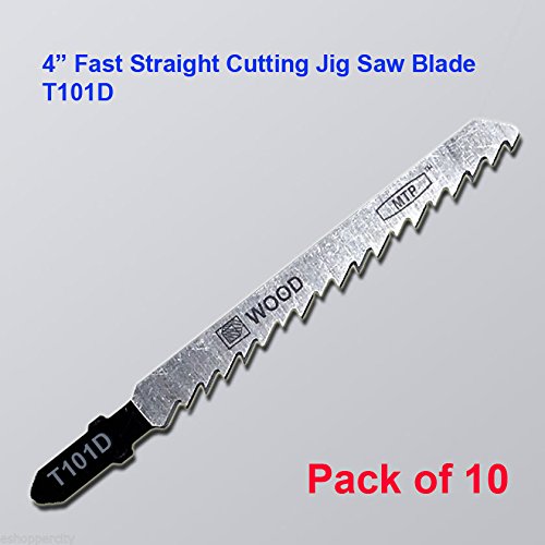 10x T101D 4" 100mm T-Shank Upcut Jig Saw Blades fits Bosch HCS Wood Cutting