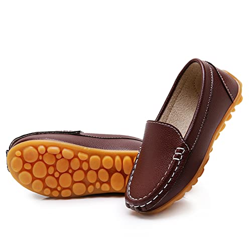 Image of RVROVIC Kids Girls Boys Slip-on Loafers Oxford PU Leather Flats Shoes(Toddler /Little Kid)