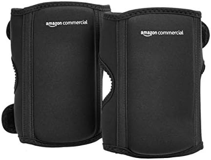 AmazonCommercial Over/Under Knee Pads, 21.6 cm, Black, 1 pair