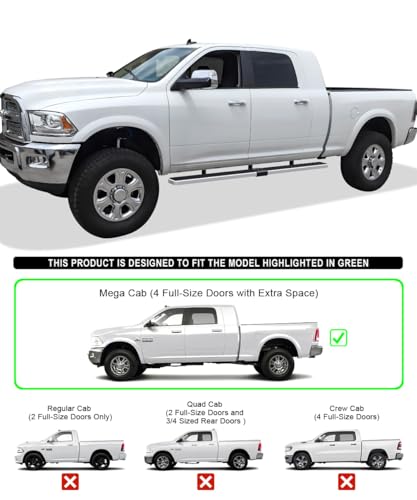 Estribos Tuxtreme 6 pulgadas para Ram 2500 3500 Mega Cab miniatura 2