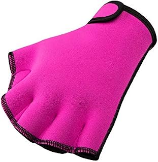 FitsT4 Aqua Gloves Webbed Paddle Swim Gloves Fitness Water Aerobics and Water Resistance