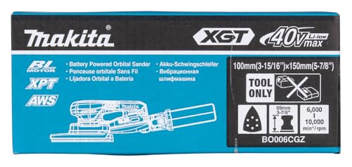 Makita BO006CGZ Ponceuse delta sans fil 40 V max. / 100 x 150 mm (sans chargeur ni batteries)