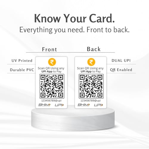 Custom Dual UPI QR Code Display Card by tinydabba - 3