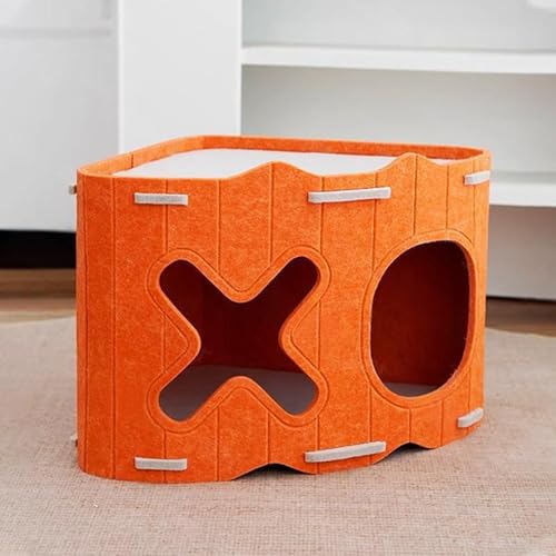 Cueva para mascotas interior y casa semi-cerrada gatos resistente 4