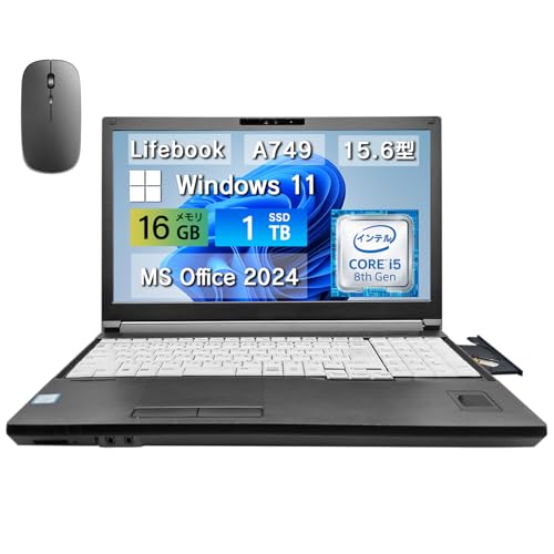(�����ςݕi)�x�m* �m�[�g�p�\�R��MS Office 2024 & Win 11 pro���� ��8����CPU core i5 LifeBook A749 ���̔F�� 15.6�^ HD�^DVD���w�h���C�u�����^WIFI�^HDMI�^�e���L�[�t �m�[�gpc ����