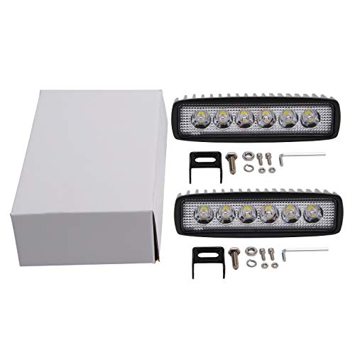 Northpole Light Led Light Bar, 2X 18W Spot Work Light Strip, Jeeps Off-Road Light Bar, Driving Fog Lights Ip67 Waterproof For Off-Road, Truck, Car, Atv, Suv, Jeeps #TOP6