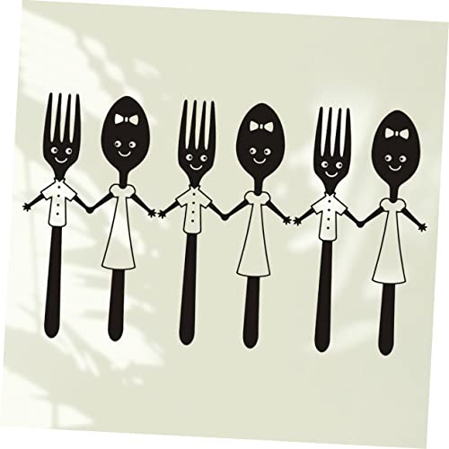 Doitool 3Pcs Silverware Spoons Removable Wall Stickers Spoon Wall Decals Knife And Spoon Wall Decor Restaurant Art Mural Dining Hall Wall Sticker Home Wall Sticker Decorate Applique Fork #TOP5