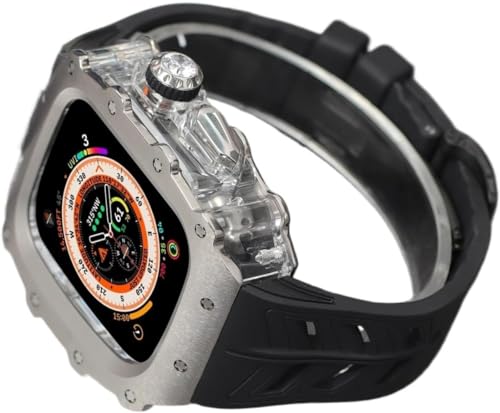 Bracelet titane Apple Watch Ultra 2 SCHIK haut de gamme agate avec boîtier acier