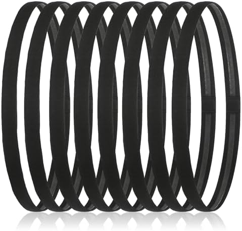 2 Fasce Per Capelli Uomo - Elastiche Sportive Antiscivolo, Nero - Foto 7