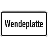 von König Werbeanlagen Verkehrszeichen VZ2421, Wendeplatte, Alu, RA1, 23,1x42cm Verkehrsschild