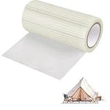 VGECEE 10M Wasserdichtes Zelt Reparaturband Markise 15CM Zelt Reparatur Flicken Klebeband Reparaturband Stoff Selbstklebend Segeltuch Reparaturbänd für Segel, Bootsabdeckung, Wohnmobil-Abdeckung
