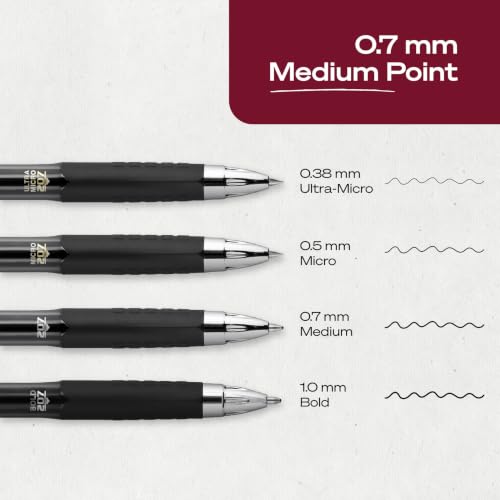 Image of uniball 207 Gel Pens, Black Ink, 0.7mm Medium Point, Retractable, 12 Count, Smooth Writing, Fraud-Resistant, uni Super Ink