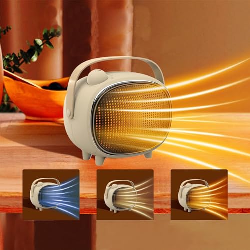 Calentador Eléctrico para Hogar, Calentador Interior, Calentador Portátil con Termostato, Ajuste De Tres Velocidades, Calefacción Cerámica Rápida Y Segura, Adecuado for Oficina, Dormitorio, Hogar