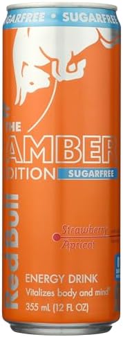 Red Bull Sugar Free Amber Edition, Strawberry Apricot Energy Drink, 12 fl oz