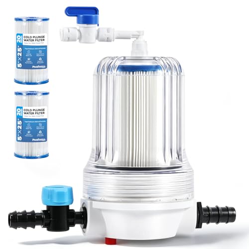 Poafamx Cold Plunge Filter 5 Filter Housing with Air Valve for Ice Bath