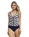 Produktbild Sunflair 22344-3099 Women's New Missy Night Blue Multicolour Aztec Soft Cup Low Back Swimsuit 40 - E Cup