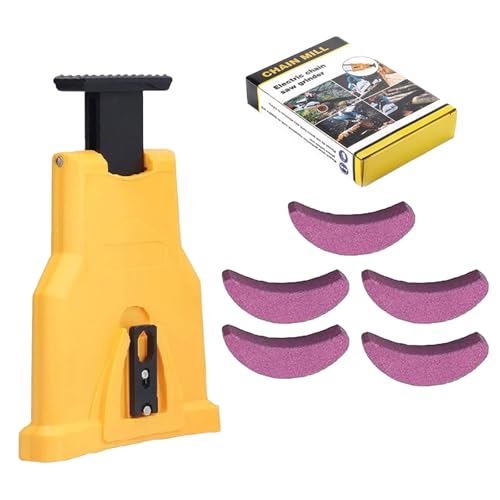 AffûTeur De TronçOnneuse Ultra-Rapide,AffûT’Pro Affuteuse De Chaine Tronconneuse,Affuteur De Chaine, Avec 5 Pierres, PréCision InstantanéE Pour Coupe...