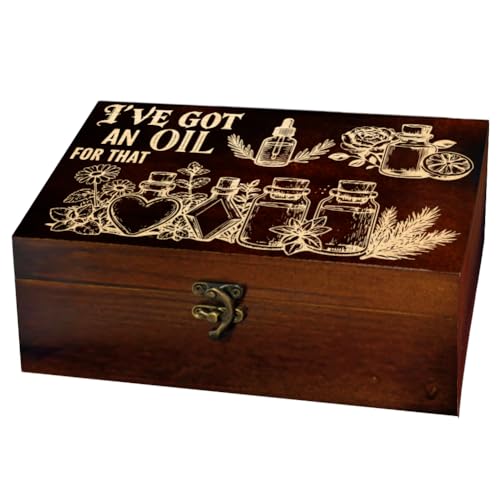 arricraft 1 caja de almacenamiento conmemorativa de madera, botellas de aceite esencial de plantas, caja de fotos rectangular de pino para almacenamiento de joyas (9.45 x 5.51 x 3.54 pulgadas)