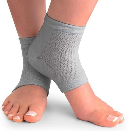 Image of Concepta Crack Cotton Foot Protector Moisturizing Socks with Spa Gel, Heel Pain Relief Silicone Gel Pad Heel Protector Socks with Spa Botanical for Men and Women Cotton Socks Multicolour (Pack of 3 Pair)