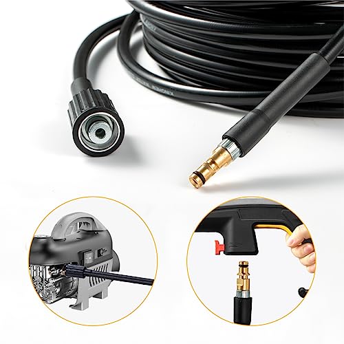 YUET 5M 16Ft High Pressure Washer Replacement Hose for Karcher K Series Washers K2, K3, K4, K5, K7,Click Bayonet to M22-14mm Thread for Kärcher with Screw Thread Outlet Only - Image 7