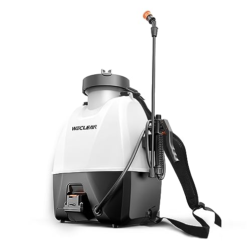 WECLEAN 15L Akku Drucksprüher Elektrisches für Gartenarbeiten, Gartenspritze, Unkrautspritzen mit austauschbarer Lithiumbatterie für Gartenbewässerung und Desinfektion