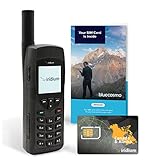 BlueCosmo Iridium 9555 Satellite Phone & Canada Alaska 200 Minute 6 Month Prepaid SIM Card (Northern Lights) - Voice, SMS Text Messaging, GPS Tracking, Emergency SOS