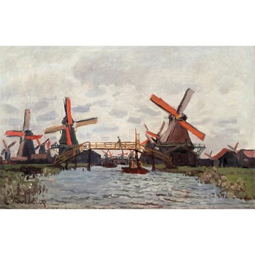 Monet Mills près de Zaandam impression giclée décoration murale