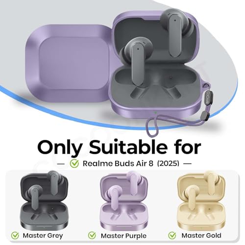 Image of Silicone Case Cover Compatible for Realme Buds Air 8 (2026) (Master Purple)