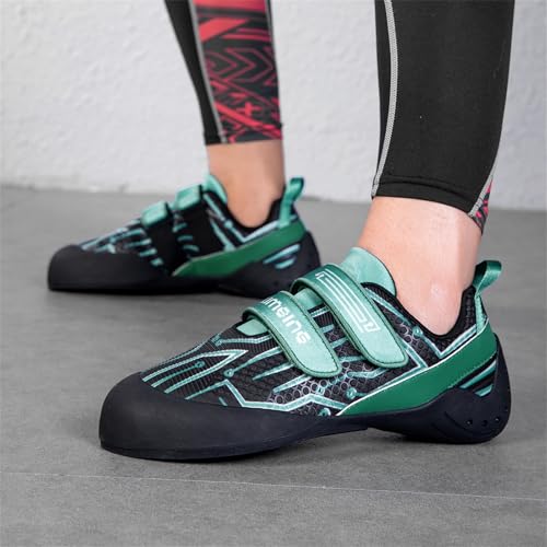 Zapatillas de escalada deportivas ligeras de iniciación para hombre y mujer con velcro 7