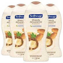 Softsoap Gentle Wash Hypoallergenic Body Wash, Shea - 20 Fluid Ounce Pack of 4