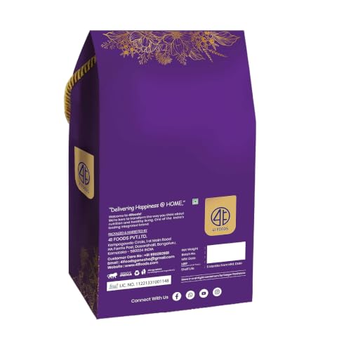 Image of 41Foods Family Rakhi Gift Hamper Set of 4 | Bhaiya Bhabhi Lumba Rakhi, 2 Kids Designer Rakhis (Evil Eye & Rudraksha) | Raksha Bandhan Gift Box with Pepper Cashews, Quinoa Puffs, Dark Chocolate Almonds, Black Raisin Dates Laddoos | Greeting Card, Roli Chawal | 11-Piece Combo